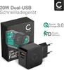 CELLONIC Doppel USB und USB C Ladegerät Netzstecker Produktbild-Vorschau 2
