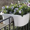 Double jardinière - KLUNIA - 40 cm - Blanc Voir les images du produit 1