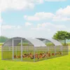 Faziango Hühnerstall 3x8x2m Bogenaufsatz Hühnerhaus Produktbild-Vorschau 1