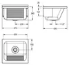 KWC Waschtrog SIRIUS, Edelstahl V2A, 470x270x430mm, Produktbild-Vorschau 2