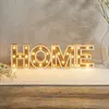 XL Deko-Schriftzug „Home“ aus Holz mit 28 warm-weiße LED | Produktbild-Vorschau 1