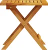 A close-up, side view of a wooden folding table. Produktbild-Vorschau