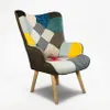 Moderner Sessel Patchwork Design Stuhl mit Armlehnen Patchy Produktbild-Vorschau 1