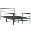 Giroletto con testiera e pediera in metallo nero 120x190 cm Anteprima dell’immagine prodotto 1