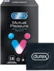A box of Durex Mutual Pleasure condoms and one individual condom wrapper. Produktbild-Vorschau
