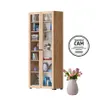 Bücherregal, 2 Glastüren, Nussbaum, Modern, 80x190 cm Produktbild-Vorschau 6