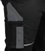 A close-up view of the side pocket of black work pants with gray accents. Produktbild-Vorschau