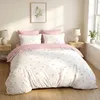 Bettwäsche-Set 200x220 cm Rosa Weiß Herz 3-teilig Produktbild-Vorschau 3