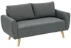 HOMCOM Zweisitzer Sofa mit 2 Kissen Polstersofa mit 54cm Produktbild-Vorschau 1