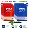 SPARPACK BRUNNEN Schulblock A4 10x liniert + 10 x kariert - Produktbild-Vorschau 1
