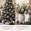 12 Chinoiserie-Kugelornamente, blau-weiß, 6,76 cm, Weihnachtsbaum Produktbild-Vorschau