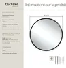 Miroir mural rond FIONA avec cadre en aluminium - 60 cm Voir les images du produit 6