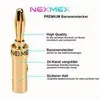 NEXMEX Bananenstecker 4mm schraubbar 4x Stecker vergoldet Produktbild-Vorschau 9