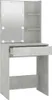 A concrete-gray vanity table with a mirror and LED lights. Náhled obrázku produktu