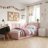 Łóżko młodzieżowe 100x200 cm - z pojemnikiem - Różowe- Podgląd zdjęcia produktu 4