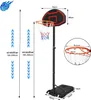 TRMLBE Basketballkorb Outdoor Indoor 1,6-2,1m Basketball Produktbild-Vorschau 2