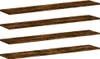 vidaXL Nástěnné police 4 ks. Kouřový dub 100x20x1,5 cm Náhled obrázku produktu 1