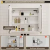 LED Spiegelschrank 80x70 cm mit Rasier-Steckdose Drei Produktbild-Vorschau 9