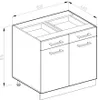 Vicco Küchenunterschrank R-Line, 80 cm ohne Arbeitsplatte, Produktbild-Vorschau 2