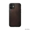 A brown leather phone case is shown against a white background. Anteprima dell’immagine prodotto