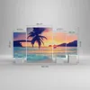 Bild auf Leinwand - Leinwandbild - Meer Strand Palme - Produktbild-Vorschau 3