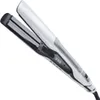 A silver and black hair straightener is shown against a white background. Produktbild-Vorschau