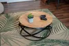 Couchtisch rund Akazieholz massiv natur 60 x 60 cm Produktbild-Vorschau 4