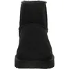 A black Ugg boot is shown from the front on a white background. Produktbild-Vorschau