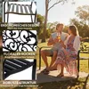 Outsunny Gartenbank 3-Sitzer Sitzbank Stahlbank Bank mit Produktbild-Vorschau 5