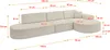ALTDECOR Ecksofa in L-Form MARI-L2 - 328x171x79,5 cm Beige Produktbild-Vorschau 5