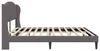 vidaXL Bettrahmen mit Kopfteil Grau 200 x 200 cm Kunstleder Produktbild-Vorschau 5