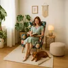 Sofiland Gardens Secrets Ohrensessel Blumenmuster Jacquard Produktbild-Vorschau 6