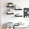 vidaXL Závesné police 4 ks čierne 40x23x3,8 cm MDF Náhľad obrázku produktu 3