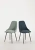 CALICOSY - Lot de 2 chaises pivotantes en tissu avec pieds Voir les images du produit 9