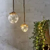 LED Glaskugel 'Jutta' - mit Juteseil - 15 warmweiße LED am Draht - L: 200cm - D: 15cm - klar Podgląd zdjęcia produktu