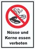 Nüsse und Kerne essen verboten Schild A1 Rückseite Produktbild-Vorschau 1