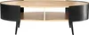 Ovaler Couchtisch mit schwarzen Metallseiten, L 120 cm, Produktbild-Vorschau 1