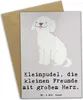 Mr. & Mrs. Panda babykarte Kleinpudel Liebe - Grau Pastell Produktbild-Vorschau 1