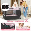 COSTWAY Lit de voyage 4 en 1 avec matelas, lit d'appoint Voir les images du produit 7