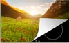 KitchenYeah© Herdabdeckplatte Blumen - Berg - Sonne , Produktbild-Vorschau 1