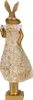Clayre & Eef Figurine Lapin 11x8x33 cm Doré Blanc Voir les images du produit 4