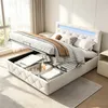 INONEFT Boxspringbett 140x200cm mit LED, Doppelbett mit Produktbild-Vorschau 1