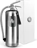 A silver fire extinguisher and its white packaging are displayed against a white background. Produktbild-Vorschau