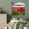 MuchoWow® Wandteppich Wandbehang Mohnblumen vor einem Produktbild-Vorschau 4