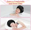 2 Stück Schlafmütze Satin Bonnet – Verstellbare Nachtmütze Produktbild-Vorschau 3