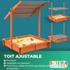SPIELWERK® Pískoviště Sami sluneční stříška 120x120cm Náhled obrázku produktu 10