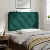 The Living Store Kopfteil-Kissen Dunkelgrün 90 cm Samt Produktbild-Vorschau 5