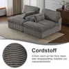 Sofa Cordsofa 2-Sitzer mit Bettfunktion, modernes Produktbild-Vorschau 4