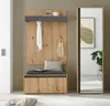 Garderobe Set 3-teilig "Center" in Evoke Eiche und grau Produktbild-Vorschau 7
