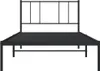 vidaXL Struttura letto con testiera in metallo nero 90x200 Anteprima dell’immagine prodotto 5